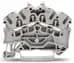 Terminal Block; Feed Through, Angled Profile; DIN Rail Mount; 4-Conductor; 5.2mm; Gray