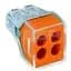 Wire Connector, 4-Port, Push-In, 18 - 12 AWG, 2500/PK