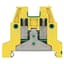 Terminal Block, Grounding, Green/Yellow, 6mm, 22 - 10AWG