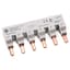 Busbar, 2-Phase, 6 Pin, for 6 Circuit Breakers