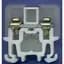 Terminal Block, White, 35A, 600V AC/DC, 14mm 40666
