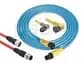 DC Micro (M12), Female, Straight, 4-Pin, PVC Cable, Red, Unshielded