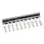 Terminal Block, Insulated Side Jumper, 8A, 3P, Gray